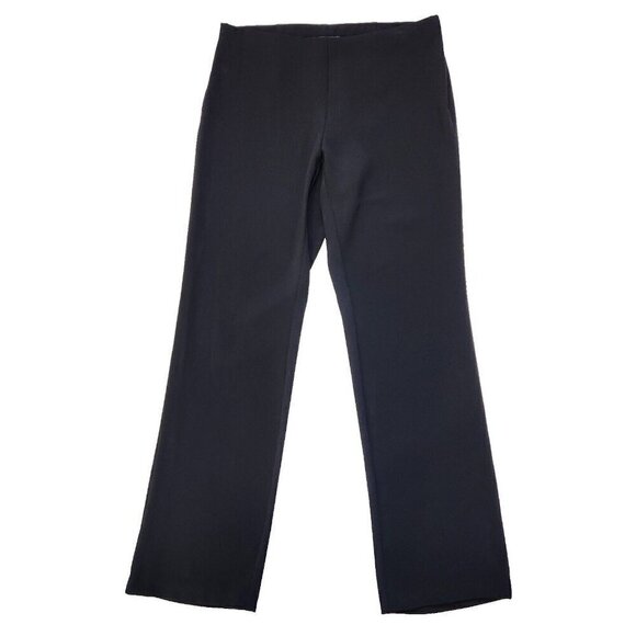 Eileen Fisher NWT Straight Leg Trouser Pant 6 Black Side Zip Classic Office - Picture 1 of 12